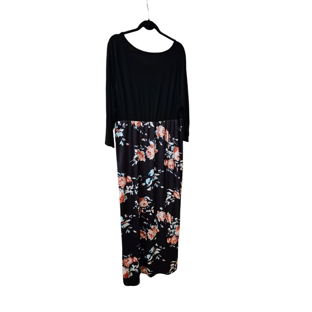 Bluetime Women's 3/4 Sleeve Floral Print Dress Size 3XL - Picture 2 of 7